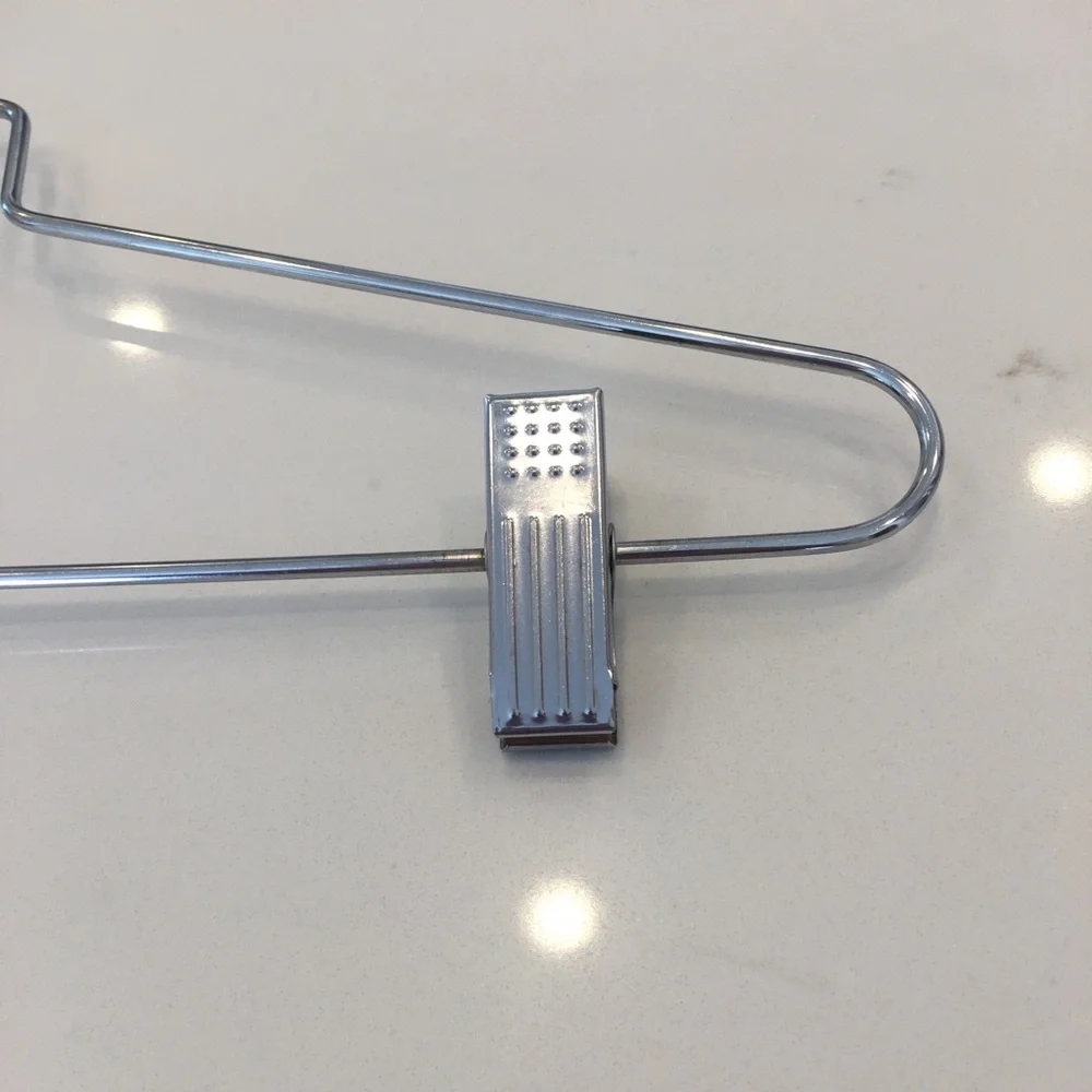 EUC Chic Boutique Style 16 Inch Chrome Metal Pant/Skirt Clip Hangers, Set-15